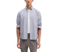 Streifenhemd MARC O'POLO, Herren, Gr. L, N-Gr, multi, blau dawn, Web, Obermaterial: 100% Baumwolle, gestreift, regular fit normal, 1-Knopf-Manschette mit Knöpfen, Hemden, regular Fit, Bio-Baumwolle, B