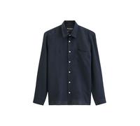 Leinenhemd MARC O'POLO, Herren, Gr. XXL, N-Gr, schwarz (schwarz navy), Web, Obermaterial: 100% Leinen, Manschette, Hemden, im klassisch cleanen Look (18454015-XXL) schwarz navy