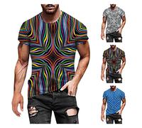 Shirts Herren Rundhalsausschnitt Oberteile Basic Kurzarm Tee Bunt Sommer Bluse Drucken Lustig T Shirts Männer Modern Sport Alltag Party Tops