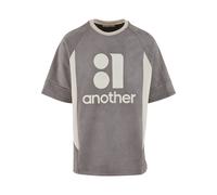 Shirttop ANOTHER COTTON LAB "Another Cotton Lab", Damen, Gr. XL, grau, 90% Baumwolle, 10% Polyester, bedruckt, oversize, Tops Shirttop (89792602-XL) grau
