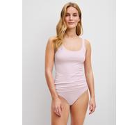 Shirttop CALIDA "Essential Cotton", Damen, Gr. S (40/42), rosa (orchid rose), Single Jersey, Obermaterial: 93% Baumwolle, 7% Elasthan, figurbetont hüftlang, Rundhals, Tops Shirttop, Baumwoll-Mix, Sing