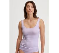 Shirttop CALIDA "Natural Comfort", Damen, Gr. XXS (32/34), lila (orchid petal), Single Jersey, Obermaterial: 92% Baumwolle, 8% Elasthan, hüftbedeckend, Rundhals, Tops Shirttop, elastisch, pillingarm,