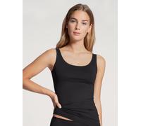 Calida Tank Top Natural Comfort Damen mit Rundhals-Ausschnitt Schwarz