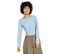 Shirttop ELEMENT "Icon Crop", Damen, Gr. S, blau (forget me not), Obermaterial:[Hauptmaterial] 95% Baumwolle, 5% Elasthan., Tops Shirttop (14419541-S) forget me not