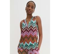 Shirttop INSPIRATIONEN, Damen, Gr. 48, erdbeere, mint, gemustert, 50% Baumwolle, 50% Modal, gemustert, V-Ausschnitt, Tops Shirttop (66641832-48) erdbeere, mint, gemustert