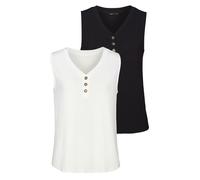 LASCANA Shirttop Damen creme, schwarz Gr.32/34