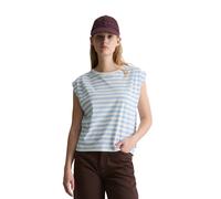 Shirttop MARC O'POLO DENIM, Damen, Gr. XL, sanftes weiß, Jersey, Obermaterial: 100% Baumwolle, geringelt, normal normal, Rundhals, Tops Shirttop (72897368-XL) sanftes weiß