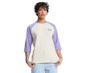 Shirttop QUIKSILVER "Bridge End", Damen, Gr. XS, lila (bone), Obermaterial: 80% Baumwolle, 20% Polyester., Tops Shirttop (50398523-XS) bone