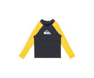 Shirttop QUIKSILVER "Everyday", Jungen, Gr. 4(101-108cm), blau (schwarz navy, solar power), Obermaterial:84% Microfaser, 16% Elasthan;, Tops Shirttop (47409750-4) schwarz navy, solar power