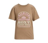 Shirttop ROXY "Hangloose Poster", Damen, Gr. S, beige (portabella), [Hauptstoff] 100% Baumwolle, Tops (63030563-S) portabella