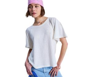 Shirttop ROXY "Time For Palm Tree", Damen, Gr. L, coconut milk, Obermaterial: 60% Baumwolle, 40% Polyester., Tops Shirttop (82454837-L) coconut milk