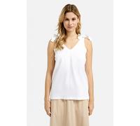 Shirttop SMITH & SOUL, Damen, Gr. M, weiß, Material: 70% Baumwolle, 27% Polyester, 3% Elasthan, unifarben, regular fit normal, V-Ausschnitt, Tops Shirttop, mit Baumwolle (68285861-M) weiß