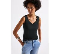 STREET ONE Damen 3226265 Top mit Herzausschnitt, Pine Grove Green, 46