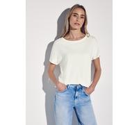 STREET ONE Damen A323114 Shirt in Unifarbe, Off White, 42