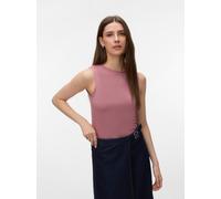 Shirttop VERO MODA "VMPANDA MODAL SL TOP JRS NOOS", Damen, Gr. S, nostalgia rose, Jersey, Obermaterial: 48% Baumwolle, 48% Modal, 4% Elasthan, unifarben, figurbetont normal, U-Boot-Ausschnitt, Tops Sh
