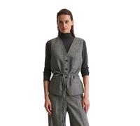 Shirtweste MARC O'POLO "aus Schurwolle-Mix", Damen, Gr. 32, bunt (schwarz), Obermaterial: 60% Wolle (Schafwolle), 35% Polyester, 5% Polyamid; Futter: 100% Viskose, unifarben, tiefer V-Ausschnitt, West