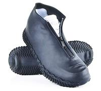 Shiwely Silikon wasserdichte Schuhüberzieher Upgrade Wiederverwendbare Überschuhe mit Reißverschluss, Resistente Regenstiefel Rutschfest Waschbar Schutz für Damen Herren (XL (Damen 10-13.5, Herren