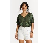 Shiwi Erin Dobby Blouse Green Pines Dobby Größe: S | Blusen Outlet | Damen | Grün
