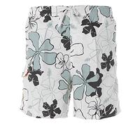 Shiwi Herren Badeshorts Shorts Badehose Boardshorts Blumen Weiß L