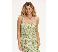 Shiwi Ilona Top Botanic Flower Green Botanic Passiflora Größe: S | Tanktops Outlet | Damen | Grün