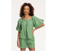 Shiwi Ladies Elza Blouse 3d Palm Embro Green Greek Palm Größe: M | Blusen Outlet | Damen | Grün