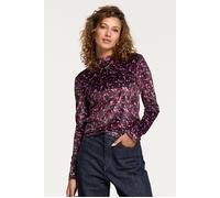 Shiwi Ladies Vitoria Velvet Top Ditsy Flower Wine Purple Daisy Größe: XL | Longsleeves Outlet | Damen | Violett