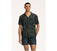 Shiwi Palm Leaves Shirt Royal Blue Größe: S | Casual hemden Outlet | Herren | Blau
