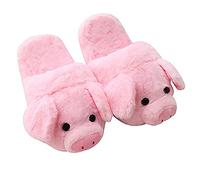 SHIXIAOSHU Tierpantoffeln, weiche und bequeme Hausschuhe, süße flauschige Pantoffeln (Rosa Schwein, adult, women, numeric_38, numeric_range, eu_footwear_size_system, numeric_41, medium)