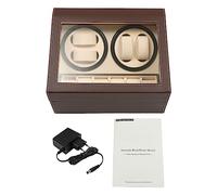Shiyinge Automatisch Watch Winder Uhren Vitrine Box Uhrenbeweger FüR Automatikuhren Uhrendreher Holz Uhrenbox/Aufbewahrungs Beweger FüR Schutz Der Uhr Zu Hause Wenn Sie Nicht Benutzt Wird Braun 4+6