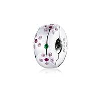 ShiYu Spacer Charm 925 Sterling Silber Clip Charms Blume Kristall Stopper Beads Charm für Pandora Charms Armband Halskette