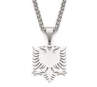 SHIZHEN Albanischer Adler Anhänger Amulett Halskette Albanischer Schmuck, Männer und Frauen ethnischen Stil-50cm oder 19,7 Zoll