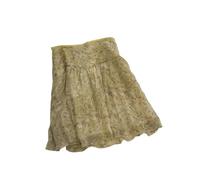 SHMEKUN Sommerrock Bedruckter Sommer-Chiffonrock Mit Schmaler Passform Für Damen-gelb-XL (60-65 kg)
