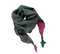 Shntig Charm Zweifarbiger Bandana Schal aus Baumwolle und Leinen für Damen, Winter Kopftuch, warm, atmungsaktiv, doppellagiges Design, zweifarbiger Kopfwickel