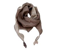 Shntig Charm Zweifarbiger Bandana Schal aus Baumwolle und Leinen für Damen, Winter Kopftuch, warm, atmungsaktiv, doppellagiges Design, zweifarbiger Kopfwickel