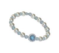 Shntig Modisches Damenarmband mit Aquamarinperlen Designs für alle, die die Natur schätzen Inspirieren Sie elegante Stile Einzigartige Stile Armband