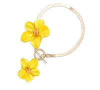 Shntig Party Fußkette, Schmuck, Schlangenknochen Design, 6 Farben, Legierung, Fußkettchen, Blumen Accessoire für Freizeitausflüge, modischer weißer Blumen Anhänger