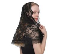 Shntig Spanischer Spitzen Mantilla Schleier für die katholische Kirche, Vintage Stil, lateinische, Kopfbedeckung, Spitze, Brautschleier, Kopftuch, Party, Reisezubehör