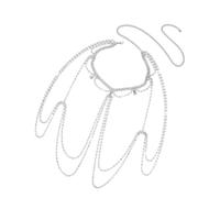 Shntig Stilvolle Schulterkette mit Kristallquasten für Damen, stilvoller Schmuck für Braut und besondere Feiern