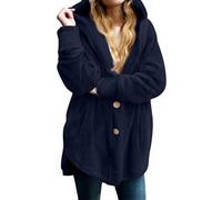 Shntig Strickjacke mit Kapuze, flauschige Jacken, Winter, warm, vorne offen, Fleece Mantel, Oberbekleidung mit Taschen, Winter Kleidung, Geschenk für Damen, flauschige Strickjacke mit Kapuze