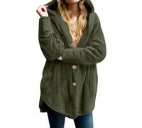 Shntig Strickjacke mit Kapuze, flauschige Jacken, Winter, warm, vorne offen, Fleece Mantel, Oberbekleidung mit Taschen, Winter Kleidung, Geschenk für Damen, flauschige Strickjacke mit Kapuze