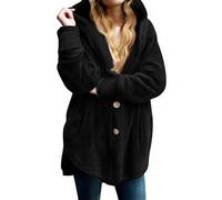 Shntig Strickjacke mit Kapuze, flauschige Jacken, Winter, warm, vorne offen, Fleece Mantel, Oberbekleidung mit Taschen, Winter Kleidung, Geschenk für Damen, flauschige Strickjacke mit Kapuze