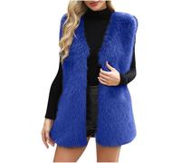 Shntig Warme, flauschige Fleece Jacke, lässig, locker, ärmellos, Weste, weicher Mantel, warmer Damen Fleece, lässig, locker, ärmellos, weicher Mantel