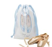 Shoe Bag, Drawstring Satin Dance Shoe Pouch, 18 x 28 cm, Heavy Duty Lightweight Dust Proof Organizer Pouches for Ballet, Gym, Travel, Backstage and Sports Accessories, blau, siehe die Beschreibung