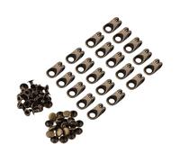 Shoe Boot Lace Hooks Buckle, 20PCS Shoelace Buckles Boot Hook Eyelets Shoe Lace Hooks for Shoes Outdoor Mountaineering Boots, Shoe Lace Rivets Repair Camping Hike Climb Accessories (Bronze style)