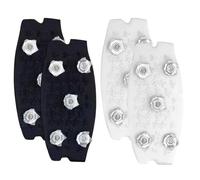 Shoe Spikes, Crampons, Ice Grips for Shoes and Boots, 5 Teeth Spikes for Walking Boots, Walking Ice Traction Cleats, Snowy Paths Stable Footing for Travelers Commuters Hikers