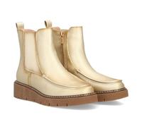 shoes&blues.es Chelsea-Stiefel mit Kinderbett für Damen mit minimalistischem Design. Mit elastischen Seitenteilen für eine bequeme und praktische Passform. Reißverschluss. Ideal für den Winter., gold