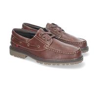 shoes&blues.es Elegante Herren-Loafer mit strapazierfähiger, gezahnter Sohle, klassischem Design mit Ziernähten und Schnürverschluss. Braun Talla 44