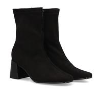 shoes&blues.es Halbschuhe mit elastischem Finish und minimalistischem Design. Quadratische Spitze, Reißverschluss, bequeme und schlanke Passform. Ideal für Damen, Herbst und Winter., Schwarz , 41 EU