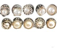 SHONCO 10 Stücke Damen Shirt Brosche Knöpfe Vertuschen Button Pin Sicherheit Brosche Knöpfe für Kleidung Kleid Lieferungen Anti-Licht Kleine Brosche Sicherheit Brosche Vertuschen Button Kleidung