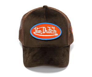Shop Für Von Dutch Velvet Trucker Baumwollbraune Kappen Einheitsgröße
